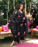 Gosriki Women'S Rayon Blend Printed Straight Kurta With Pant & Dupatta (Roka Black-Gs_L_Black_Large),Black,,B0DR1MXMQ1