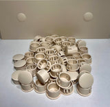 5/8 Inch Plastic Plug, Aluminum Patio Cover Replacement Plugs | 50 Pack (Mojave Tan/Maplewood)