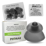 Phonak Power 4.0 Dome Large (0.51 inch=13mm) 10 Domes, Genuine OEM Switzerland Replacement by Sonova, Hearing Aid Domes for Phon
