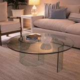 16 Inch Round 1/2 Thick Clear Glass Table Top with beveled Edge and Tempered Glass, Replacement Glass Table Top, Great for d