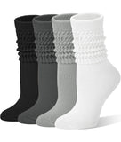 Justay 4 Pairs Slouchy Socks For Women, Cotton Slouch Socks