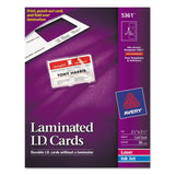 Avery 5361 Laminated Laser/Inkjet ID Cards, 21/4Inch x31/2Inch, 30/BX, White