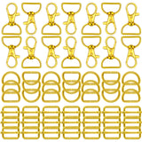 56 Pieces D Rings for Purse Bag Hardware Purse Hardware for Bag Making Buckles Craft (Gold,25 mm)
