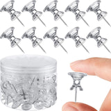 Outus 60 pcs Giant Push Pins Large Thumb Tacks Jumbo Tacks 1 Inch Plastic Heads Pins for Cork Board Map Posters Office School(Cl