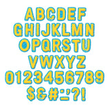 Eureka Seas The Day Letter, Number, Punctuation Mark, and Symbol Classroom Decorations for Teachers, 4 H, 182 Pieces, Blue