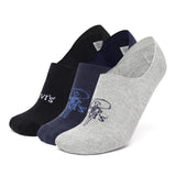 LeviS Ls401 MenS Cotton Stretch No Show Non Terry Silicon Anti Slip Socks (Pack Of 3)