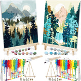 BAISITE Paint by Numbers Kit for Adults Beginners,8 Wx12 L 2 Pack Canvas for Painting Kits for Adults in Colorful Box 7172-ALREA