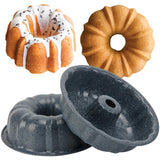 OAMCEG 2 Pack Bunte Cake Pan Nonstick 9.5 Inch Fluted Tube Cake Pans for baking, 10 Cups Heavy Duty Carbon Steel Tube Pan Baking