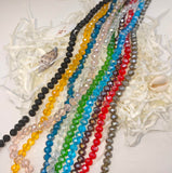 10mm Glass Beads Faceted Glass Bead Colorful Crystal Loose Beads for Jewelry Making DIY(600)