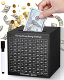 Money Saving Box, Unbreakable Piggy Bank for Adults Save $5,050 Metal Savings Box, 100 Day Money Saving Challenge Stainless Stee