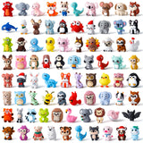 Ferreve 80 Pcs 3D Animal Silicone Focal Beads for Pens, Keychain Making, Focal Beads Bulk for Beadable Keychain DIY Crafts Brace