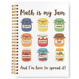 JUDFNCDE Funny Math Teacher Gifts Spiral Notebook 5.5 x 8.3 for Work Study, Math Love Teacher Gifts, Mathematics Hardcover Noteb