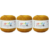golo 3 Balls Crochet Thread Size 10 Crochet Yarn for Hand Knitting 603