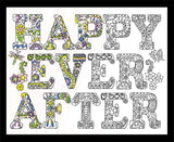 Zenbroidery Stamped Embroidery 12X12 Happily Ever After (Pack Of 1)
