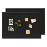 DAHAPYBOO Cork Board with Linen Black 2Pack,Bulletin Board 36x24, Corkboards for Office Home School Message Board or Vision Boar
