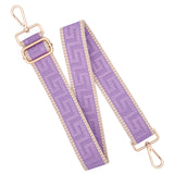 chushui Purple Purse Strap,Replacement Crossbody Adjustable Shoulder Strap for Bag Handbag,Jacquard Wide Guitar Straps for Women