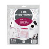 C-Line Polypropylene Sheet Protector With Index Tabs, Clear Tabs, 11 X 8.5 Inches, Ten 8-Tab Sets (05587-10)