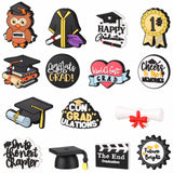 Watersay 15 Pcs Graduation Silicone Focal Beads for Pens Bachelor's Cap Beads Bulk Silicone Charms for Keychain Necklace Bracele