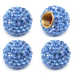 MEcHcOS car Wheel Tire Valve caps, 4 Pack crystal Rhinestone car Tire Wheel Valve Stem Air caps for car Tire Accessories Univers