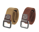 Usl Cotton D Ring Buckle Belt For Men, Gifting Solution, Leather Free, Light Weight Trend (Tan Brown)