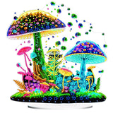 Diamond Painting Kits for Adults Beginners, 5D Full Drill Mushroom Crystal Art Desktop Ornament, DIY Single Sided Home Office De
