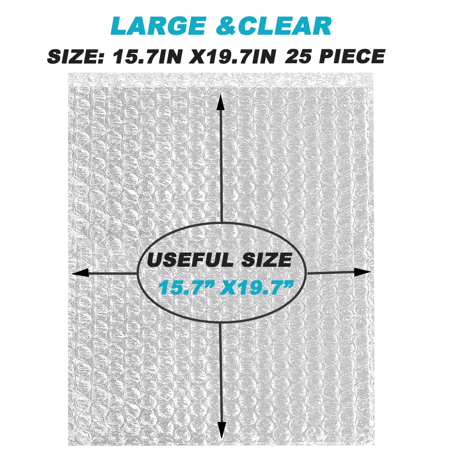 16x 20Large Bubble Out Bags&Pouches, 25Pcs Bubble Pouches Wrap Bag, Double Walled Bubble Cushioning Bags for Shipping Mo