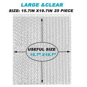 16x 20Large Bubble Out Bags&Pouches, 25Pcs Bubble Pouches Wrap Bag, Double Walled Bubble Cushioning Bags for Shipping Mo