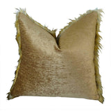 Plutus Brands Golden Wolf Throw Pillow, 24 X 24, Light & Dark Brown
