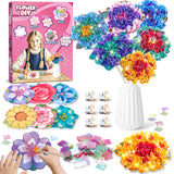 Flower Bouquet Art Craft Kit, Poke DIY Creative Activity Kit with with 6 Flowers & 6 Light Strings, Mess-Free Fun for Girls & Bo