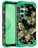 Casetego for Galaxy S24 Plus 5G Case,Glow in The Dark Three Layer Heavy Duty Sturdy Shockproof Full Protection Rugged Hard PC+So