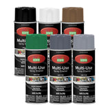 Color Care Spray Paint, 12 oz, 6-Pack (Home & Garden Mix: Gloss White, Gloss Black, Dark Green, Brown, Dark Gray, Light Gray) - 