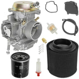 Caltric Air & Fuel Filter W/Carburetor Compatible with Polaris Hawkeye 300 2X4 4x4 2006-2010 / Sawtooth 200 2006-2007