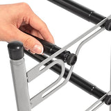 4-Tier Adjustable Shoe Rack with Slide-n-Adjust Shelves, Silver Chrome Finish