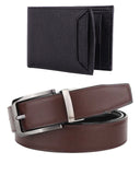 Usl Black Brown Reversible Two In One Belt And Black Atm Wallet For Men Combo (32)