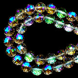 DIQIO 6mm Sparkle 96 Faceted Crystal Beads (94-100pcs, Crystal Ghostly)