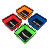 OEMTOOLS 26052 Foldable Magnetic Tray Set, Magnetic Tray for Mechanic's Small Parts, Sorting and Storage, Collapsible, 4-1/2 Squ