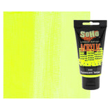 Soho Urban Artist Heavy Body Acrylic Paint - 75 ml Tube - Fluorescent Yellow - Thick, Rich Color, Excellent Coverage, Profession