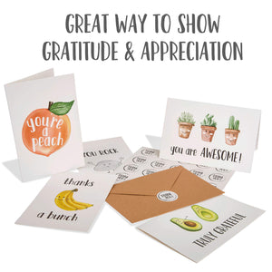 Vns Creations 40 Funny Thank You Cards With Envelopes & Stickers - Employee Appreciation Cards - Cute Thank You Cards - Funny Th