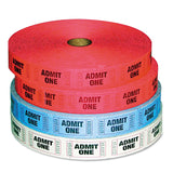 PM COMPANY 4Rolls AdmitOne Ticket MultiPack, Red/Blue/White, 2000 per Roll (PMC59001)