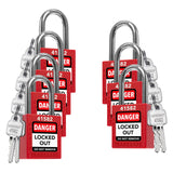 TRADESAFE Lockout Tagout Locks Set - 7 Red Keyed Alike Padlocks, 2 Keys Per Lock, OSHA Compliant Loto Locks for Lock Out Tag Out