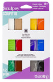 Sculpey III 12 Classic Colors of Polymer OvenBake Clay, Non Toxic 12 oz.,great for modeling, sculpting, holiday, DIY & school p