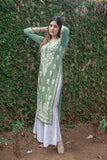 Gosriki Women'S Rayon Blend Straight Chikankari Embroidered Kurta (Victoria Green-Nw-Gs_Xl_White_X-Large),Green,,B0D1Y2V7SS
