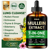 Mullein Drops for Lungs, 120 Servings - Mullein Leaf with 7 Herbs Echinacea, Oregano, Ginger, Elderberry, Marshmallow Root & Thy