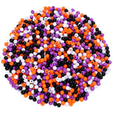 UPINS 1500 Pcs Halloween Beads for Jewelry Making Bracelets Crafts 6mm Halloween Spacer Hair Pony Beads Round Plastic Small Char