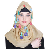 Momin Libas Viscose Scarf Ladies, Gold Colour Choices, Large Oversized Regular Hijab