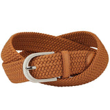 Pinkit Stretchable Braided Belt For Women/Ladies/Girls (Fits Waist Size 24 To 30) Beige Colour (Pack Of 1)