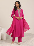 Libas Women'S Silk Blend Kurta Set (Gs1073_Pink_M)