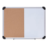 Universal UNV43742 24 in. x 18 in. Melamine Cork/Dry Erase Board Tan/White Surface, Aluminum/Plastic Frame