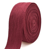 ZHFMLY 1.5 Inch Maroon Herringbone Webbing - 12 Yards Cotton Twill Tape Ribbon for Sewing, Binding Trim, DIY Crafts, Gift Wrappi