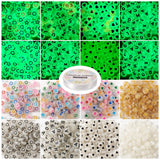 Elecrelive 800pcs Glow in The Dark Letter Beads Luminous Flat Round Acrylic Alphabet A~Z Beads with Elastic String for Name Frie